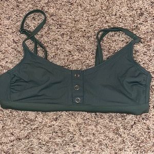 Cute olive green swimsuit top!!